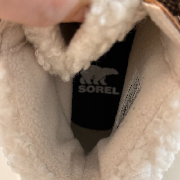SOREL Women's Waterproof Boot | NL4345-242 | Size 8.5 | Brown w/Cream Shearling - Picture 7 of 7